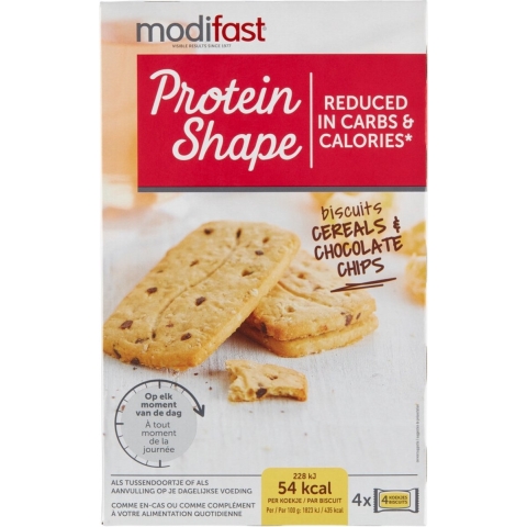 3x Modifast Protein Shape Koekjes Graan-Chocolade 4 x 50 gr
