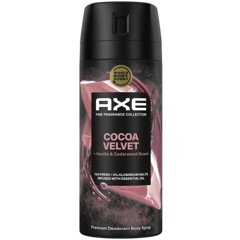 3x Axe Deodorant Bodyspray Cocoa Velvet 150 ml