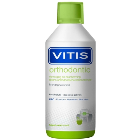 3x Vitis Mondwater Orthodontic 500 ml