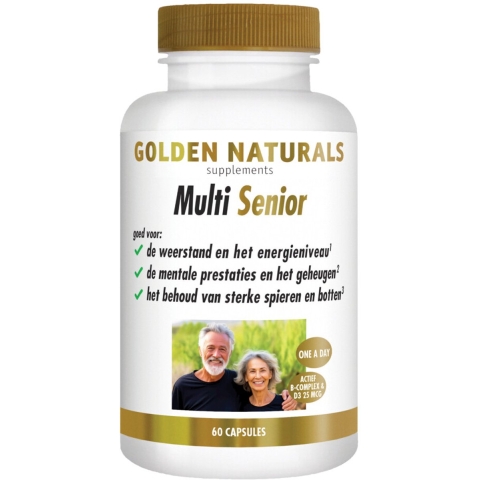 Gratis Verzending: 2x Golden Naturals Multi Senior 60 vegacapsules