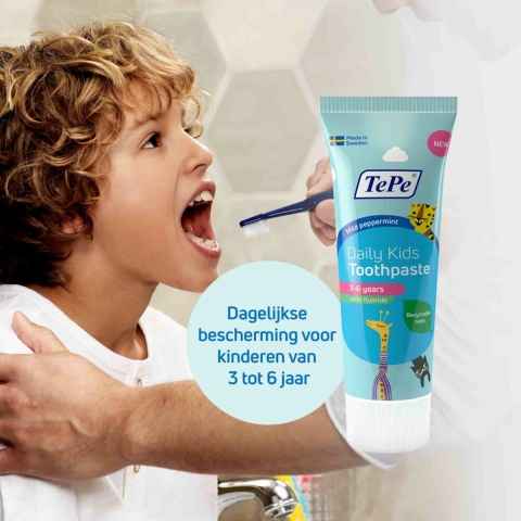 6x TePe Daily Kinder tandpasta 75 ml