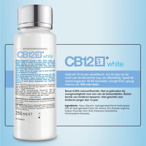 2x CB12 Mondwater White 250 ml