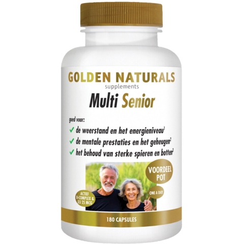 Gratis Verzending: 2x Golden Naturals Multi Senior 180 vegacapsules