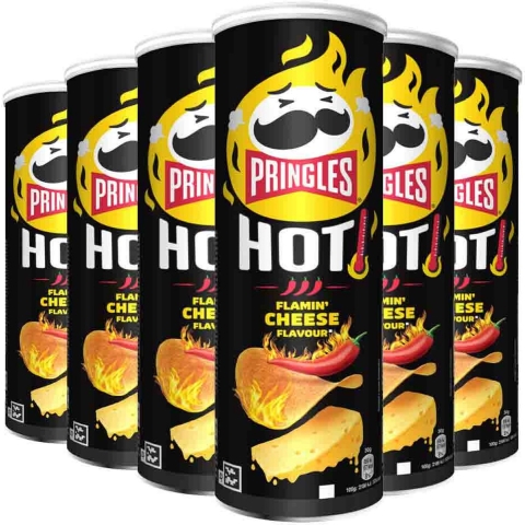 6x Pringles HOT Flamin'Cheese 160 gr