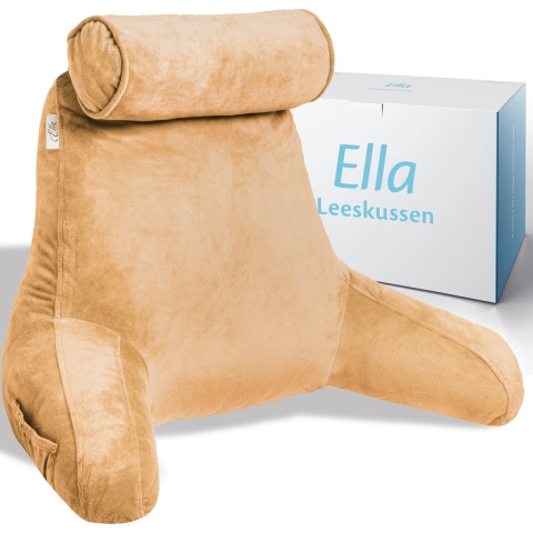 Ella Leeskussen - Relax Kussen - Nekrol - Ondersteuning Onderrug - Fluweel Bruin