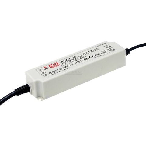 MEAN WELL LPF-40D-24 LED-driver, LED-transformator Constante spanning, Constante stroomsterkte 40 W 1.67 A 14.4 - 24 V/DC Dimbaar, PFC-schakeling,