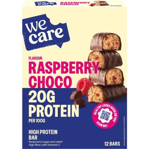 WeCare Raspberry Choco High Protein Bar