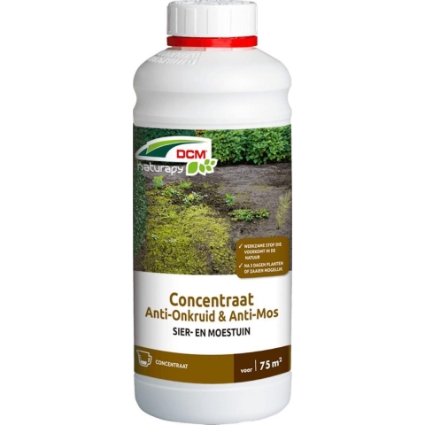 12 stuks! Anti-Onkruid & Anti-Mos Sier- & Moestuin Concentraat 1 L - Dcm