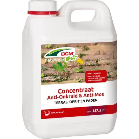 6 stuks! Anti-Onkruid & Anti-Mos Terras, Oprit en Paden Concentraat 2,5L - Dcm