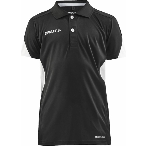 Craft 1908227 Pro Control Impact Polo Jr - Black/White - 146/152