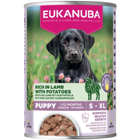 6x Eukanuba Life Care Dog Hondenvoer Nat Puppy Lamb&Potatoes 400 gr