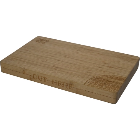 Homey's by Schiffmacher massief houten snijplank - bamboe - 25 x 45 x 4 cm - keukenplank - presenteerplank - tattoo gravering - geschenkdoos