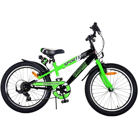 Volare Sportivo Kinderfiets - Jongensfiets - 20 inch - 7 versnellingen - Groen zwart