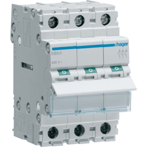 Hager SBN363 Uitschakelaar 3-polig 63 A 3x NO 400 V