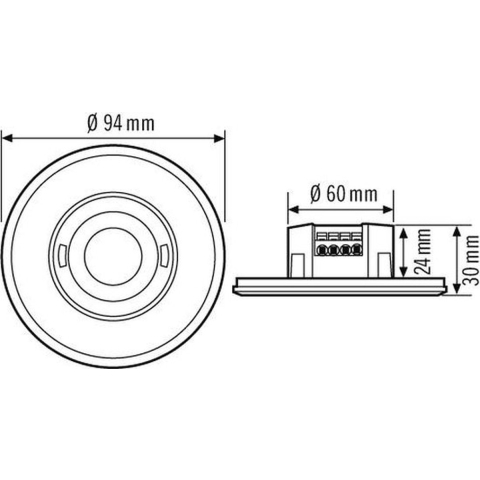 ESYLUX EP10427930 Aanwezigheidsmelder Inbouw (in muur) 360 ° Wit IP20