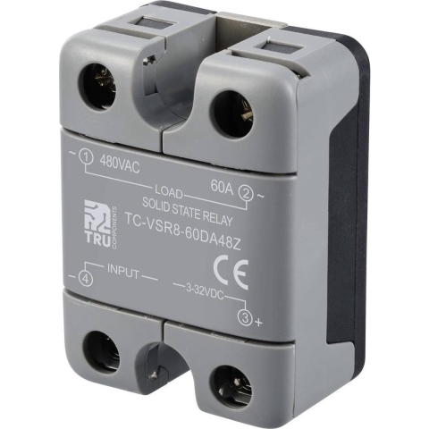 TRU COMPONENTS Halfgeleiderrelais TC-12705364 60 A Schakelspanning (max.): 480 V/AC Schakelend bij overbelasting 1 stuk(s)