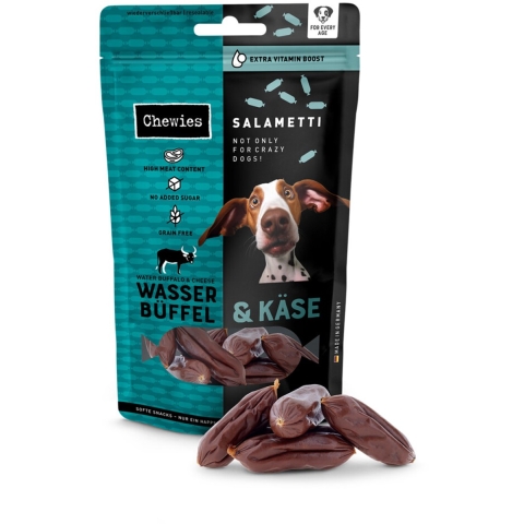 8x Chewies Salametti Hondensnack Waterbuffel&Kaas 200 gr