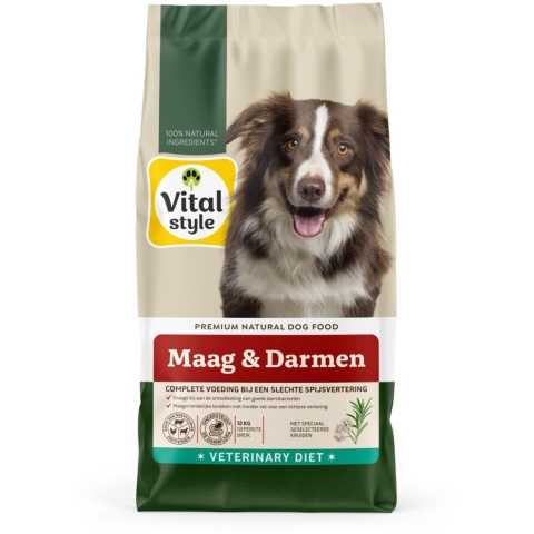 2x Vitalstyle Maag&Darmen Hondenvoer 12 kg