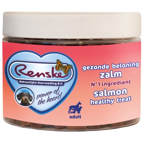 6x Renske Gezonde Beloning Mini Hartjes Hondensnack Zalm 300 gr