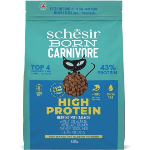 Schesir Born Carnivore Kattenvoer Herring&Salmon 1,25 kg