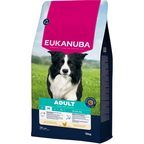 Eukanuba Life Care Dog Adult Medium Hondenvoer Chicken 15 kg