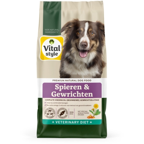 2x Vitalstyle Spier&Gewricht Hondenvoer 12 kg