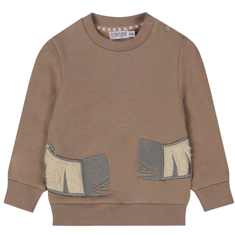 Sweater Dirkje Safari Friends Faded Brown