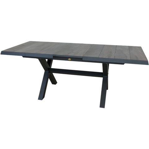 Blue Valley uitschuifbare dining tafel midnight grey 163 - 203 x 93 cm - Oosterik home