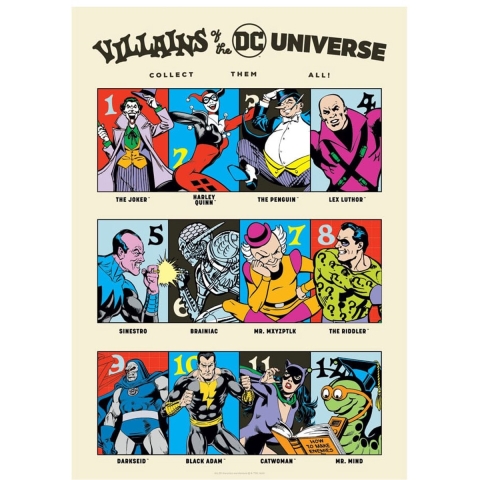 FaNaTtiK DC Comis Art Print 90th Anniversary Villains Limited Edition