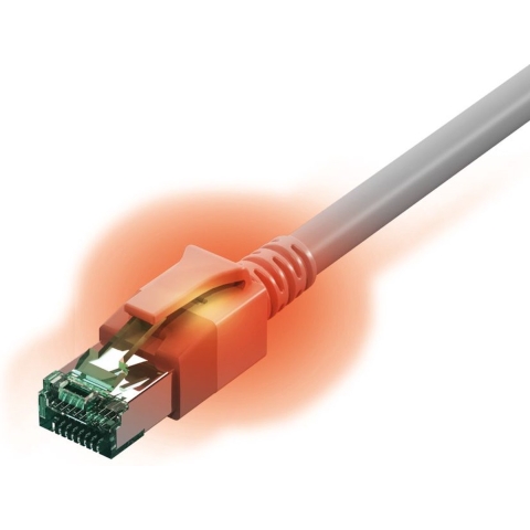 EasyLan S/FTP DualBoot® LED Kabel Cat.6A (Class EA), LSOH, grijs, 3 m