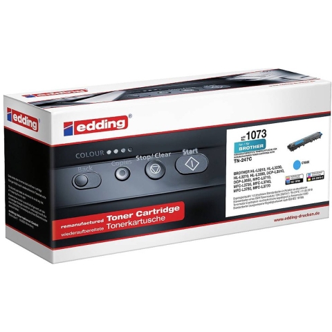 Edding Toner vervangt Brother TN-247C Compatibel Cyaan 2300 bladzijden EDD-1073 18-1073