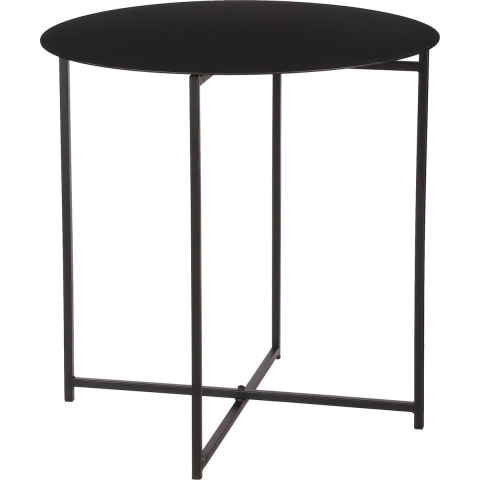 Mica Decorations Mikki - Bijzettafel H45 xØ45 cm - Metaal zwart