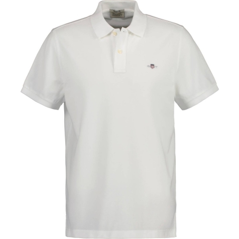 Gant Shield Pique Poloshirt Wit - Maat M - Heren