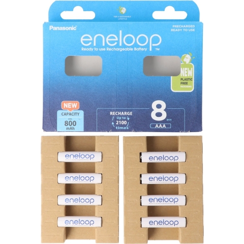 Sanyo eneloop batterij Micro AAA HR-4UTGA 8x en 2x AccuSafe AAA, nieuw van Panasonic, voorheen Sanyo