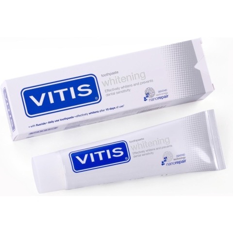 3x Vitis Tandpasta Whitening 75 ml