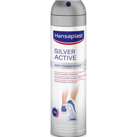12x Hansaplast Voetdeodorant Silver Active 150 ml