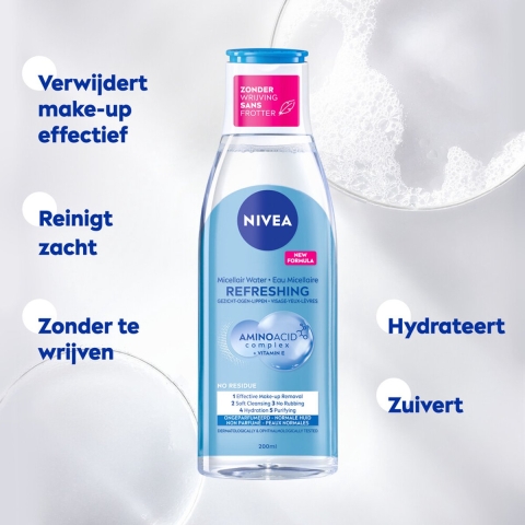 3x NIVEA Micellair Water Refreshing Normale Huid 200 ml