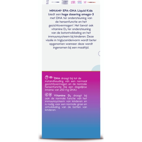 Gratis Verzending: 2x Minami EPA&DHA Liquid Kids + Vitamine D3 100 ml