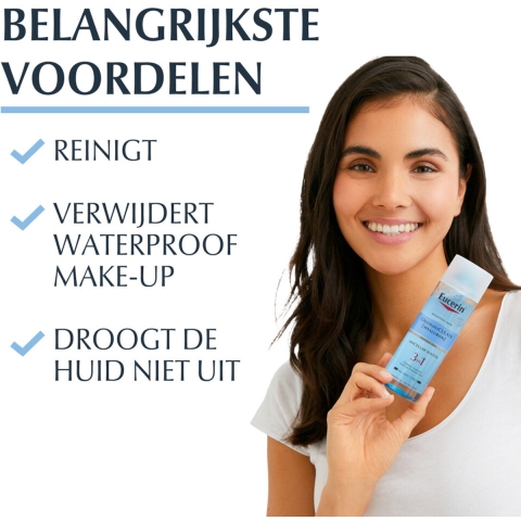 3x Eucerin DermatoCLEAN 3 in 1 Micellaire Water 200 ml