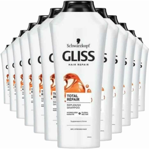 12x Gliss Shampoo Total Repair 400 ml