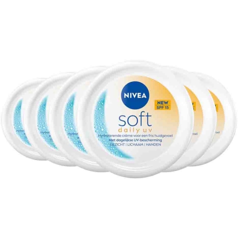 6x NIVEA Soft Daily UV SPF15 200ml