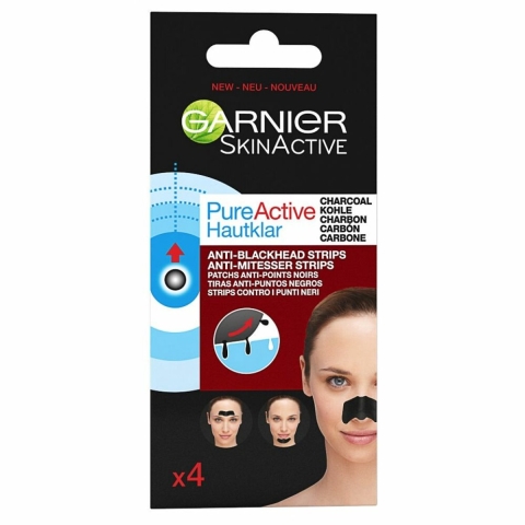 6x Garnier SkinActive Pure Active Charcoal Neusstrips 4 stuks