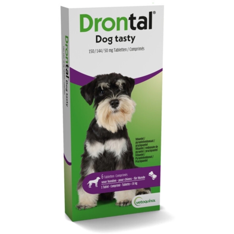 Drontal Dog Tasty Bone Vanaf 10 kg 6 stuks