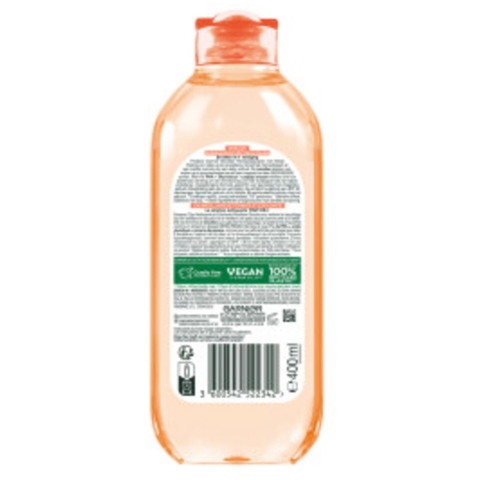 3x Garnier SkinActive Micellair Reinigingswater met Milde Peeling Alles-in-1 400 ml