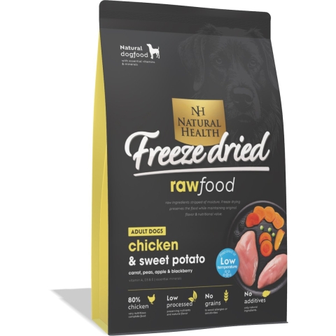 Natural Health hondenvoer Grainfree Freeze Dried Chicken 400 gram