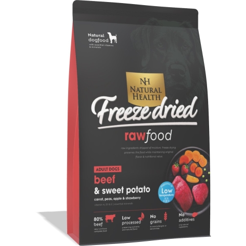 Natural Health hondenvoer Grainfree Freeze Dried Beef 400 gram