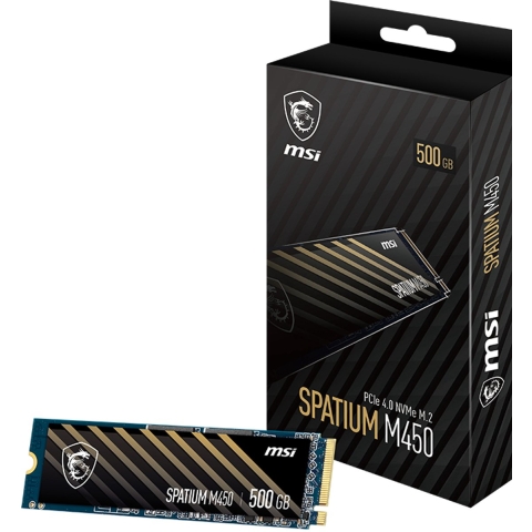 MSI Spatium M450 V1 (2025) - M.2 SSD 500GB - PCIe 4.0 3000MB/s Leessnelheid