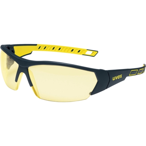 uvex i-works 9194365 Veiligheidsbril Incl. UV-bescherming Antraciet, Geel