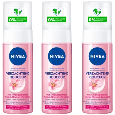 3x NIVEA Reinigingsmousse Verzachtend 150 ml