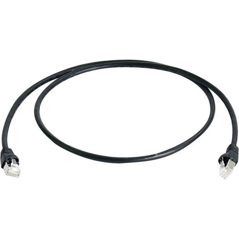Telegärtner 100008831 RJ45 Netwerkkabel, patchkabel CAT 6A S/FTP 7.50 m Zwart Vlambestendig, Snagless, Pair afscherming, Afgeschermd (dubbel), Halogeenvrij, UL